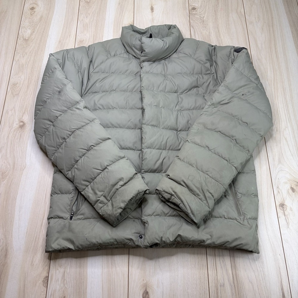VRST Men's Puffer Full Zip Jacket Large Green Outdoor Quilted Coat Lightweight